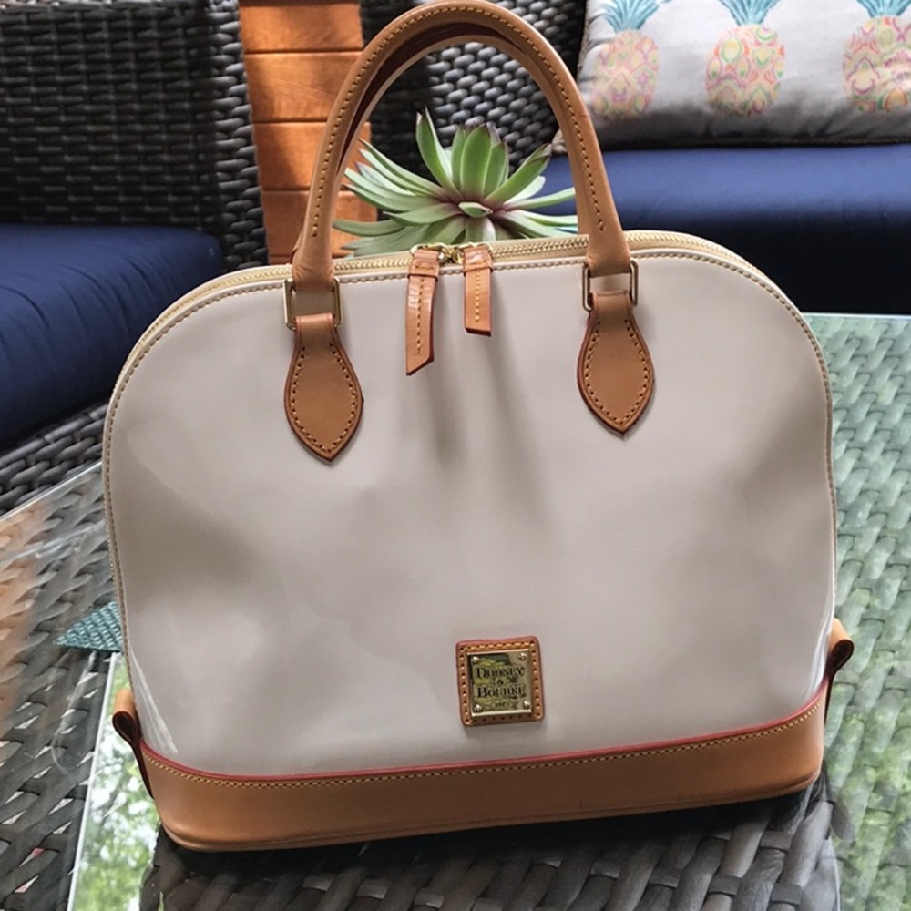 Dooney and Bourke Patent leather zip zip satchel
